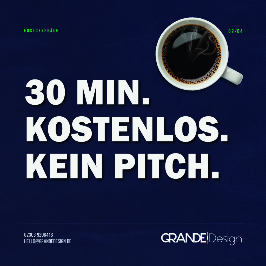 Grande Design Instagram Post 04 – Dein Mitbewerber hatte heute 3 Anfragen. Du?